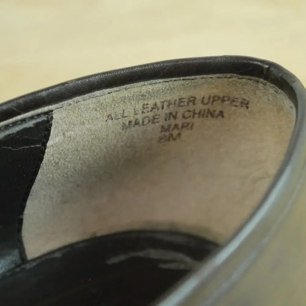 Vintage 8 Woven Leather Tassel‎ Loafers Preppy Slip On Flats Heritage Brown 90s